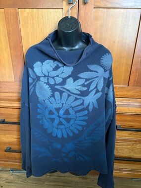 Alabama Chanin The Waffle Sweatshirt hand printed botanical print organic shirt